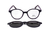 Armação De Acetato Clipon Om06103 C3 Bordo