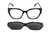 Armação De Acetato Clipon Pz10175 C1 Preto