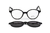 Armação De Acetato Clipon Om06103 C1 Preto