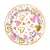 PLATO METALIZADO CORAZONES BRILLANTES