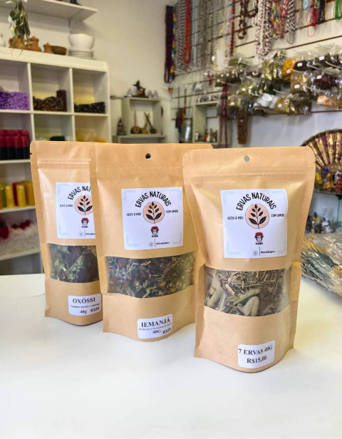 KIT 03 Banhos Iemanjá Oxóssi e 7 Ervas - Rende Até 9 Banhos