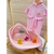 Kit Banho Feliz Banheira + Brinquedos de Banho + Roupão para Menina - comprar online