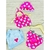 Kit Banho Praia c/4 Itens Biquíni + Chapéu + Roupão Pink de Bolinhas - comprar online