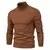 Imagem do Suéter de gola alta grosso masculino, pulôver casual, monocromático, quente,