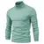 Suéter de gola alta grosso masculino, pulôver casual, monocromático, quente,