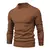 Suéter de gola alta grosso masculino, pulôver casual, monocromático, quente, - Wolves Shop