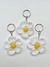 chaveiro flor de crochê