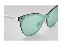 Lentes Ray-Ban Blaze Cat Eye Verde Espejado - RB 3580 042/30