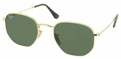 ROUND METAL HEXAGONAL GOLD GREEN RB 3548 001 - comprar online