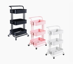 CARRITO AUXILIAR - rosa/blanco/negro