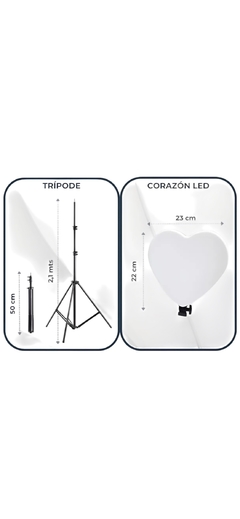 ARO DE LUZ CORAZÓN CON TRIPODE en internet