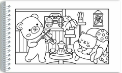 Kit 2 Livros de colorir Comfy and Cozy + 24 Canetinhas - comprar online