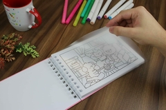 Kit 2 Livros de colorir Comfy and Cozy + 24 Canetinhas - loja online