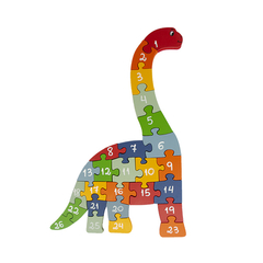 Quebra Cabeça Didático em Madeira Dinossauro Braquiossauro - comprar online