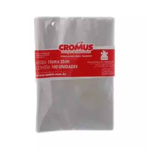 Saco Plástico 15x22cm Incolor 100un
