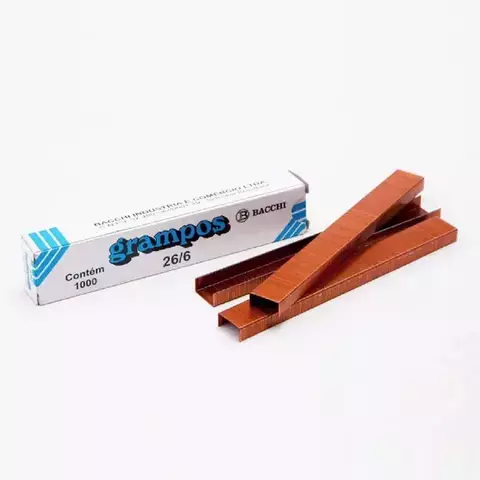 Grampo cobreado 26/6 Bacchi