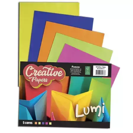 Bloco para Educação Artística Creative Papers Lumi 75G. 40F.