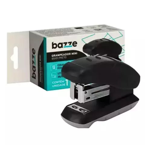 Mini Grampeador Preto Bazze