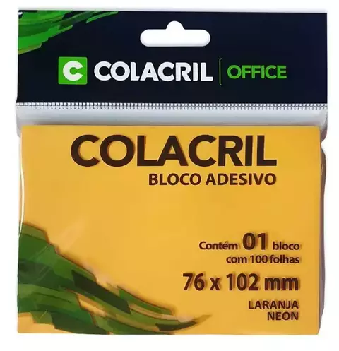 Bloco Adesivo Colacril com 100 Folhas