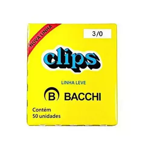 Clips para papel Bacchi 3/0 50un.