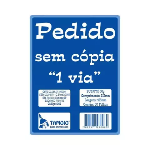 BLOCO TALÃO DE PEDIDO TAMOIO 155mmx108mm