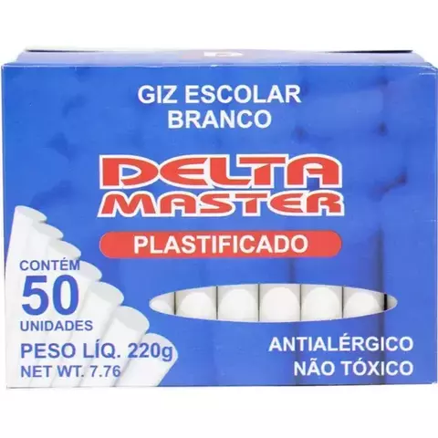 Giz Escolar Branco plastificado Delta