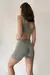 Calza corta seamless BALANCE (verde visón) - tienda online