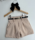Shorts Alfaiataria Bege com Cinto - comprar online
