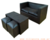 SOFA 2 CUERPOS + MESA + 2 BUTACAS ECOCUERO CHOCOLATE - tienda online