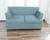 SOFA 2 CUERPOS TELA CHENILLE GRIS OSCURO - comprar online