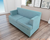 SOFA 2 CUERPOS TELA CHENILLE GRIS OSCURO