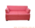 SOFA 2 CUERPOS TELA CHENILLE ROJO - Villanova Hogar