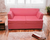 SOFA 2 CUERPOS TELA CHENILLE ROJO - comprar online