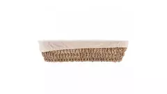Cesta Oval De Sisal Com Forro Em Tecido na internet