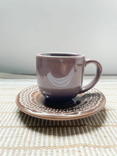 CONJUNTO C/ 4 XÍCARAS DE CAFÉ C/ PIRES MARROM Cerâmica 72 ml