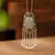 Colar Estilo Boho Banhado A Prata Com Pedra Calcedônia