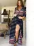 Vestido Maxi Estampado Boho na internet