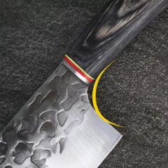 Cuchillo Hacha Grande Mango de Madera - comprar online