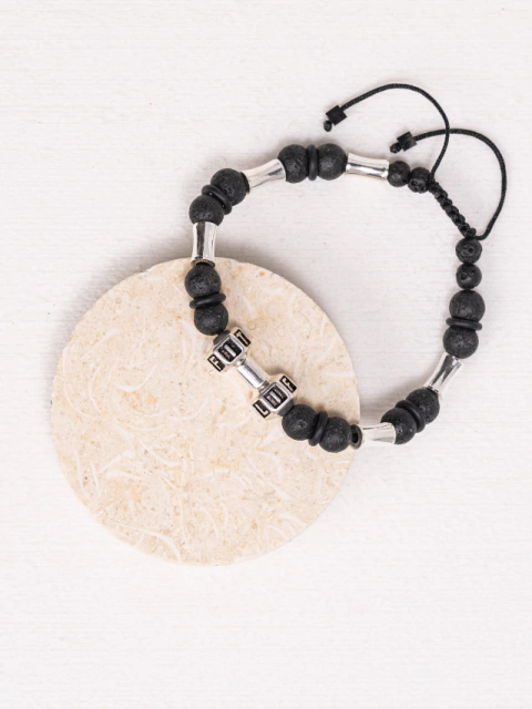 Pulseras Diesel de piedras naturales regulables con hilo y acero | Unisex