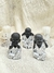 BUDAS SABIOS NEGRITOS CON PLATEADO SETx3