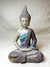 BUDA MEDITANDO MARRÓN CON LÍNEAS CELESTES