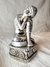 Figura Buda Plateado en Reposo -