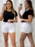 Short jeans Branco com strass 8107