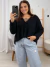 Casaco curto fio pluma com bolso Biamar Preto 117351 - comprar online