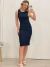 Vestido Midi Ribana Azul Marinho 203220