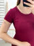 Vestido ribana com manga Lorena Bordô 209419 - comprar online