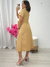 Vestido longo com manga Caramelo 23761 na internet