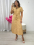 Vestido longo com manga Caramelo 23761 - comprar online