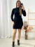 vestido de tricot Preto 24053