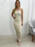 Vestido Longo de tricot Bege 24313 - comprar online